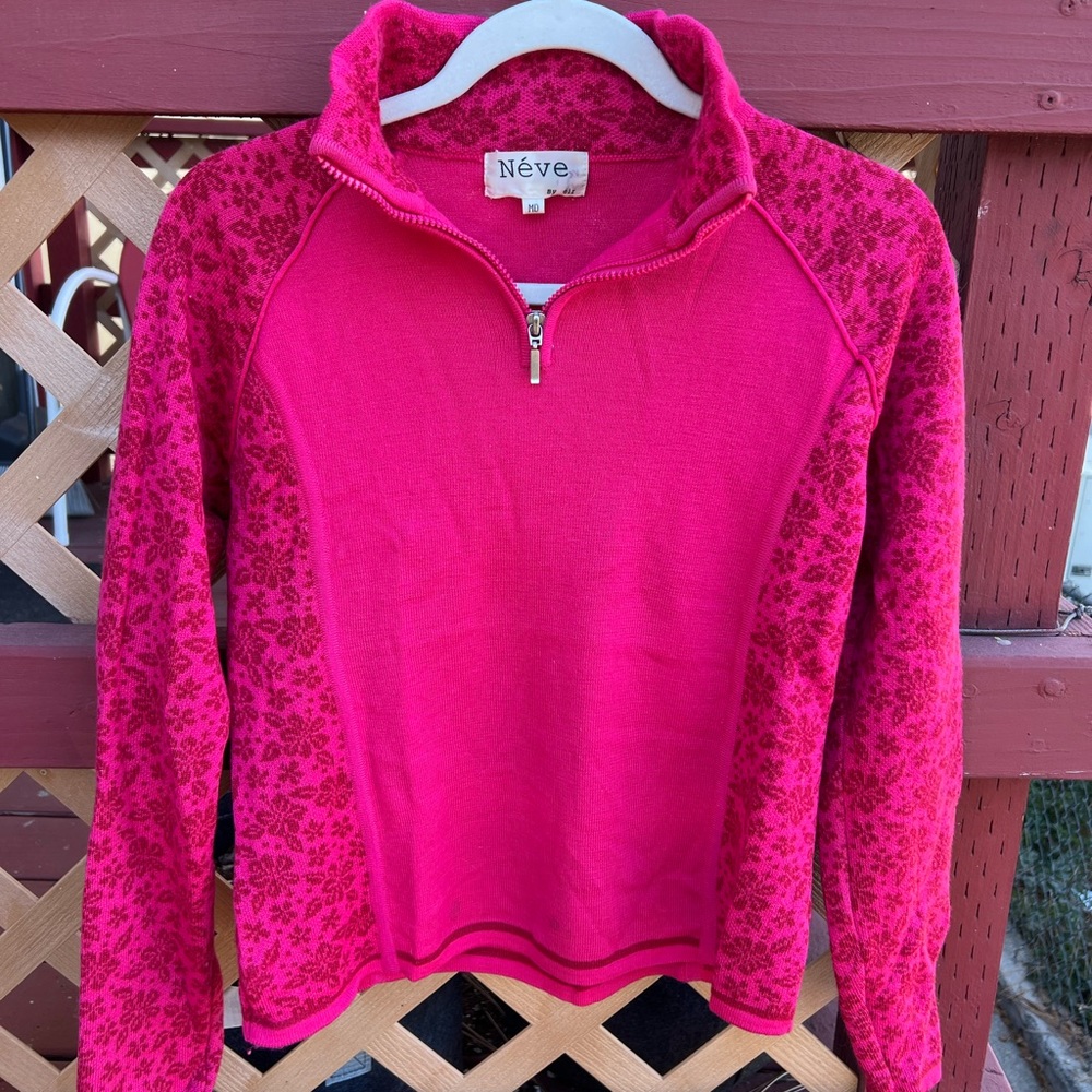 Neve by Eir 100% merino wool Pink Base Layer Sweater